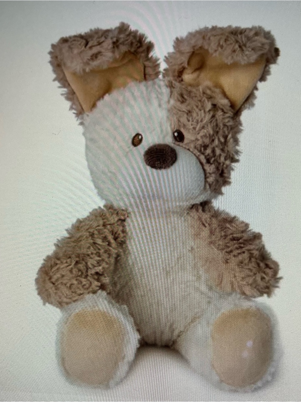 Gund Two-Tone Beige & Cream Plush Puppy Stuffed Animal